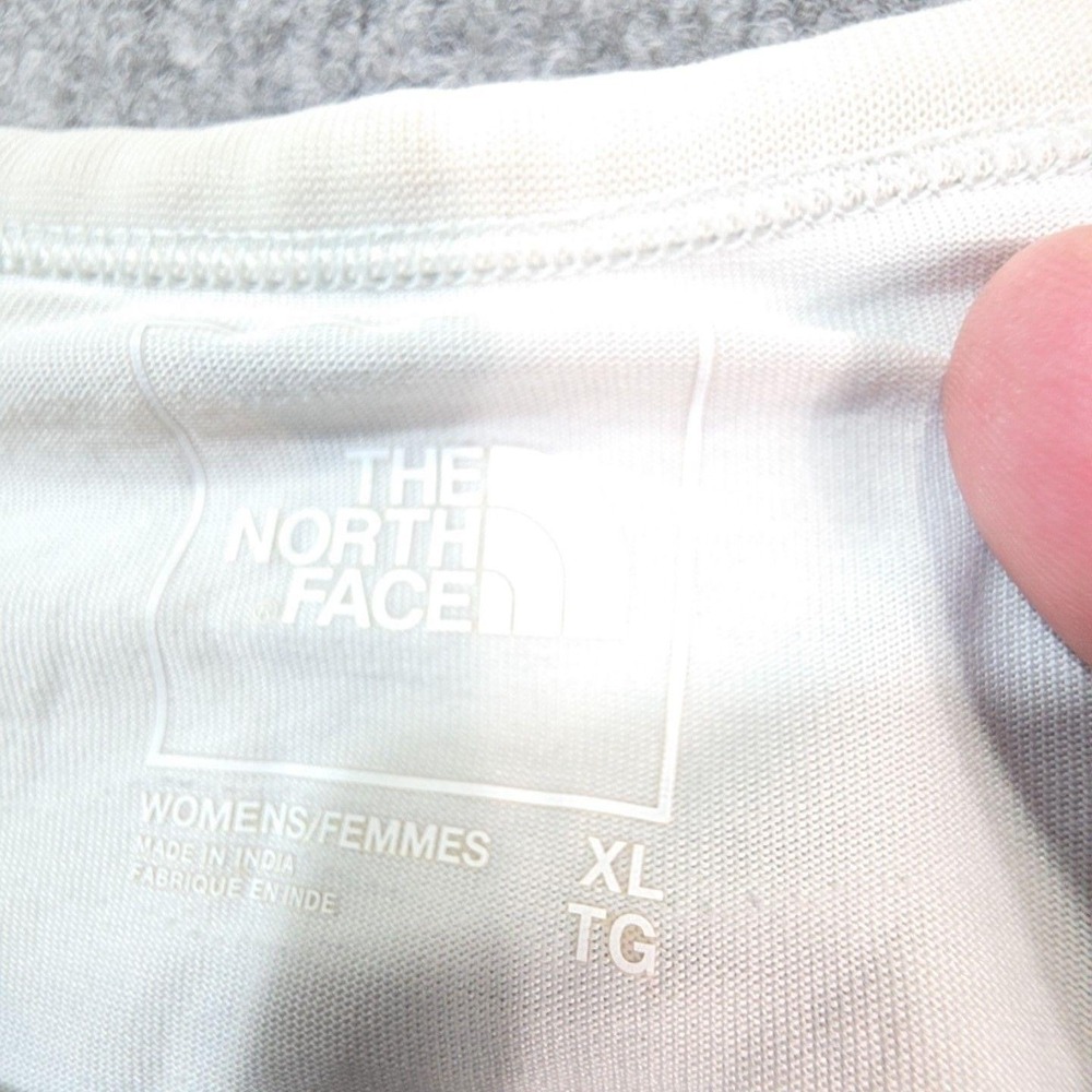 The North Face Shirt Womens XL White Long Sleeve Floral Logo Graphic Outdoor - Picture 6 of 6